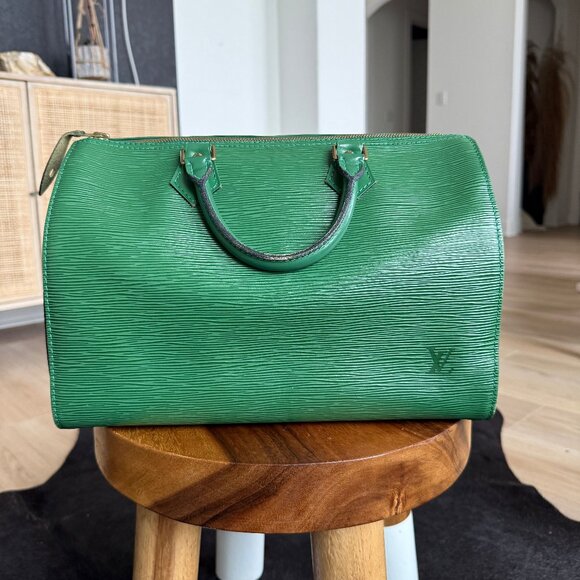 Louis Vuitton Green Satchel Bag - Picture 1 of 8
